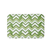 Tapis De Bain Zig Zag vert rayures et flèches (Devant)