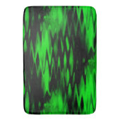 Tapis De Bain Zigzag abstrait formé en noir et vert (devant Vertical)