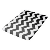 Tapis De Bain Zigzag Chevron Noir Et Blanc (Angle)