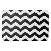 Tapis De Bain Zigzag Chevron Noir Et Blanc (Devant)