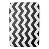 Tapis De Bain Zigzag Chevron Noir Et Blanc (devant Vertical)
