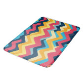 Tapis De Bain Zigzag de couleurs ondulées (Angle)
