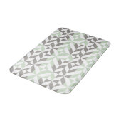 Tapis De Bain ZigZag géométrique Sage Green et Silver (Angle)