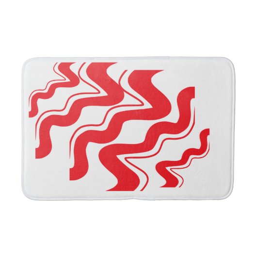 Tapis De Bain "Zigzag moderne Motif Bathmat - Gras géométrique (Devant)