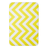 Tapis De Bain Zigzag Motif Jaune et Blanc (devant Vertical)