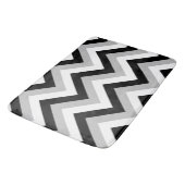 Tapis De Bain Zigzag Motif noir gris blanc (Angle)