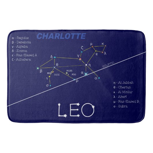 Tapis De Bain Zodiac Constellation Leo (Devant)
