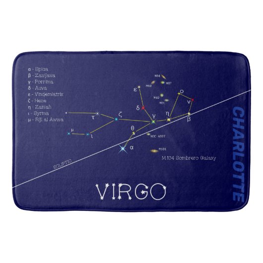 Tapis De Bain Zodiac Constellation Virgo (Devant)