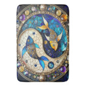 Tapis De Bain Zodiac - Poissons de poisson Yin et Yang (devant Vertical)