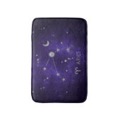 Tapis De Bain Zodiac Purple Aries | Horoscope d'astrologie cosmi (Devant (Vertical))