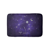 Tapis De Bain Zodiac Purple Aries | Horoscope d'astrologie cosmi (Devant)