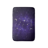 Tapis De Bain Zodiac Purple Gemini | Horoscope d'astrologie cosm (Devant (Vertical))