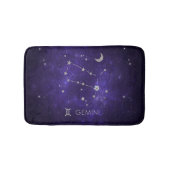 Tapis De Bain Zodiac Purple Gemini | Horoscope d'astrologie cosm (Devant)