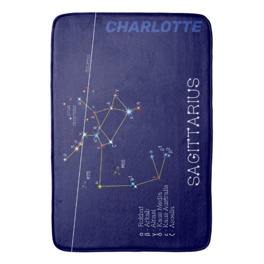Tapis De Bain Zodiaque Sagittarius (devant Vertical)