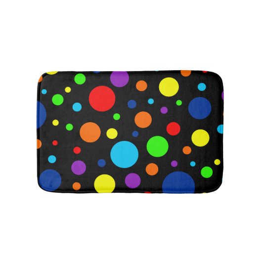 Tapis De Bain Zones Arc-en-ciel foncé (Devant)