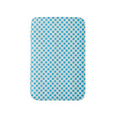 Tapis De Bain Zones bleues turquoises sur fond blanc (Devant (Vertical))