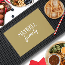 Classic Bold White Gold Nom de famille personnalis