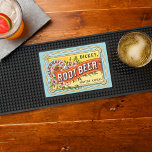 Tapis De Bar Illustration de la publicité vintage de la bière r<br><div class="desc">Étiquette publicitaire de l'ère victorienne pour J.B. Dickey bière racine avec parchemin avec fleurs et police ornée.</div>