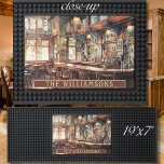 Tapis De Bar Monogramme de la scène de la barre vintage Nom de<br><div class="desc">Amusez-vous avec ça — pour vous-même ou comme un grand cadeau. La barre d'accueil "assistant" — prenez un peu de recul avec celle-ci — la scène du bar il y a des jours — elle raconte son histoire et est personnalisée avec le nom de famille et le monogramme. Si vous...</div>