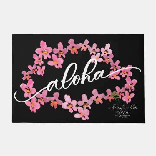 Tapis de bienvenue Aloha Orchidée (Devant)