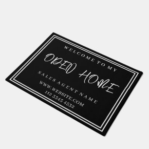 Tapis de bienvenue d'agent immobilier noir Panne