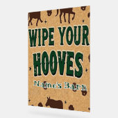 Tapis de bienvenue de la grange rustique avec nom  (Angle)