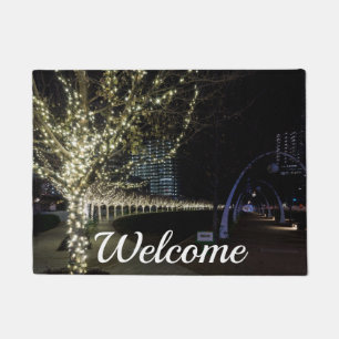 Tapis de bienvenue de Noël au parc Klyde Warren