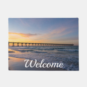Tapis de bienvenue de Pensacola Pier Shoreline Sun