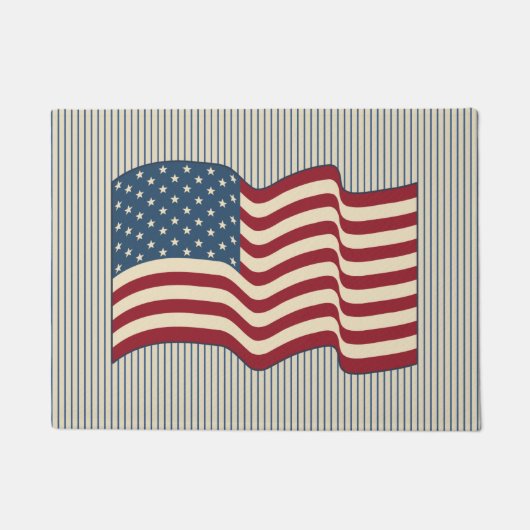 Tapis de bienvenue drapeau américain Tapis de sol (Devant)
