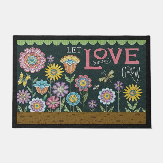 Tapis de bienvenue Fleur, Mat cadeau de l'amant Fl (Devant)