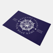 Tapis de Bienvenue Nom de Bateau à Roue de Navire (Incliné)
