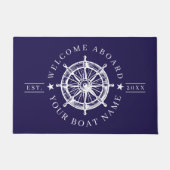 Tapis de Bienvenue Nom de Bateau à Roue de Navire (Devant)