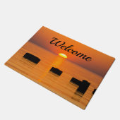 Tapis de bienvenue orange levé (Incliné)