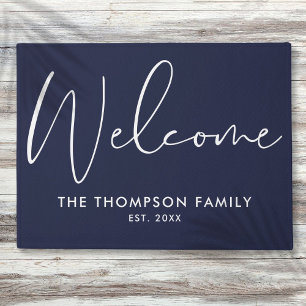 Tapis de bienvenue personnalisé au nom de famille 