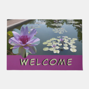 Tapis de bienvenue personnalisé Fleurs de Lotus Vi