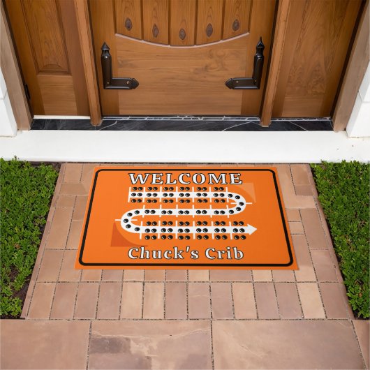 Tapis de bienvenue personnalisé orange pour bercea (De plein air)