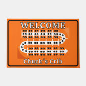 Tapis de bienvenue personnalisé orange pour bercea (Devant)