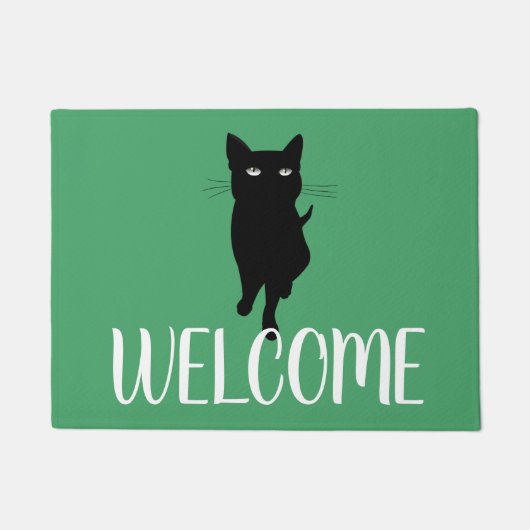 Tapis de bienvenue pour chat noir (Devant)