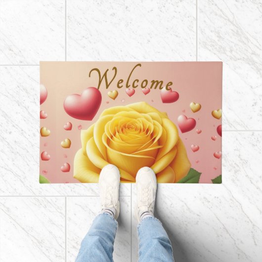 Tapis de bienvenue Rose Jaune (Intérieur)