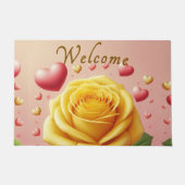 Tapis de bienvenue Rose Jaune (Devant)