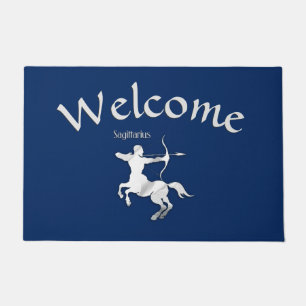 Tapis de bienvenue Sagittaire Bleu Marine Zodiaque