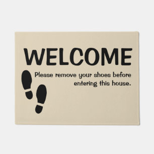 Tapis de Bienvenue S'il Vous Plaît Enlevez Vos Cha