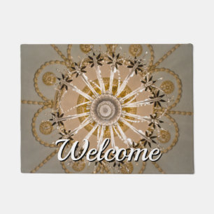 Tapis de bienvenue sous le lustre