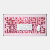 Tapis de bureau 3D rose (Clavier et souris)