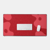 Tapis de bureau à bruit de blob rouge tomate perso (Clavier et souris)
