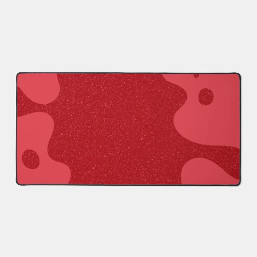 Tapis de bureau à bruit de blob rouge tomate perso (Recto)