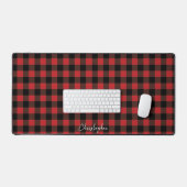 Tapis de bureau à carreaux buffle rouge classique  (Clavier et souris)