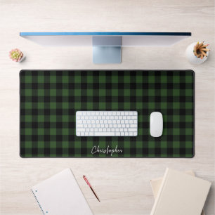 Tapis de bureau à carreaux vert classique Buffalo
