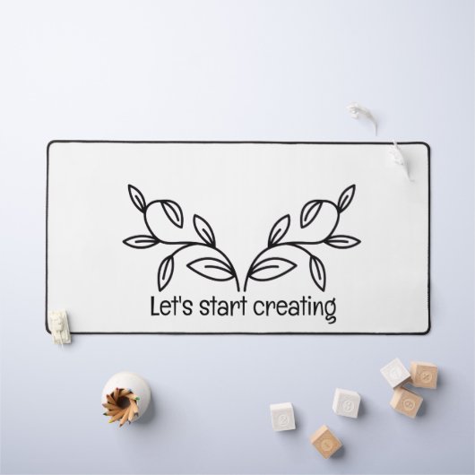 Tapis de bureau à design simple et calme (Tableau pour enfants)