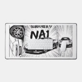 Tapis de bureau à écran large Manga Retro JDM NA1 (Clavier et souris)